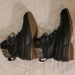 Sorel - Mens CHEYANNE Premium Snow Leather Black Alpine Tundra Camo Ankle Boot